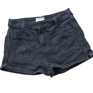 Free People We The Free Women’s Black Denim Shorts Size 26 Dark Wash